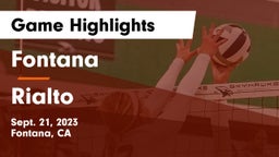 Fontana  vs Rialto  Game Highlights - Sept. 21, 2023