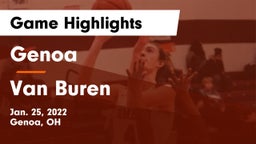 Genoa  vs Van Buren  Game Highlights - Jan. 25, 2022