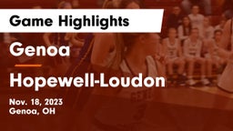 Genoa  vs Hopewell-Loudon  Game Highlights - Nov. 18, 2023