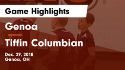 Genoa  vs Tiffin Columbian Game Highlights - Dec. 29, 2018