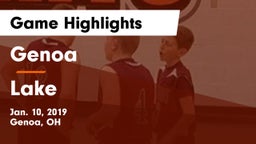 Genoa  vs Lake  Game Highlights - Jan. 10, 2019