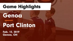 Genoa  vs Port Clinton  Game Highlights - Feb. 12, 2019