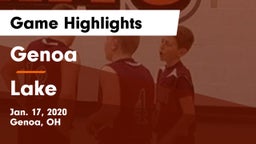Genoa  vs Lake  Game Highlights - Jan. 17, 2020