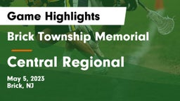 Brick Township Memorial  vs Central Regional  Game Highlights - May 5, 2023