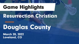Resurrection Christian  vs Douglas County Game Highlights - March 28, 2022