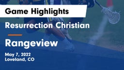 Resurrection Christian  vs Rangeview  Game Highlights - May 7, 2022