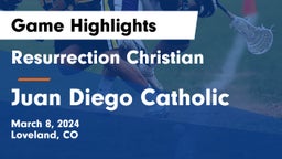 Resurrection Christian  vs Juan Diego Catholic  Game Highlights - March 8, 2024