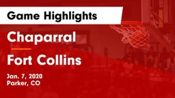 Chaparral  vs Fort Collins  Game Highlights - Jan. 7, 2020