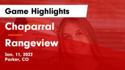 Chaparral  vs Rangeview  Game Highlights - Jan. 11, 2022