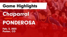 Chaparral  vs PONDEROSA  Game Highlights - Feb. 3, 2023