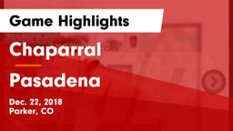 Chaparral  vs Pasadena  Game Highlights - Dec. 22, 2018