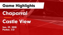 Chaparral  vs Castle View  Game Highlights - Jan. 29, 2020