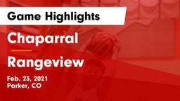 Chaparral  vs Rangeview  Game Highlights - Feb. 23, 2021