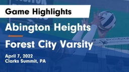 Abington Heights  vs Forest City Varsity Game Highlights - April 7, 2022