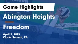 Abington Heights  vs Freedom  Game Highlights - April 5, 2023