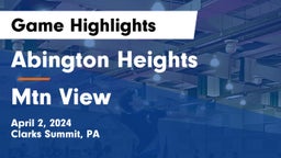 Abington Heights  vs Mtn View  Game Highlights - April 2, 2024