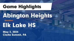 Abington Heights  vs Elk Lake HS Game Highlights - May 2, 2024