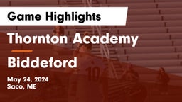 Thornton Academy vs Biddeford  Game Highlights - May 24, 2024