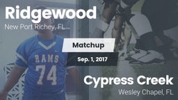 Matchup: Ridgewood High vs. Cypress Creek  2017