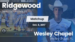 Matchup: Ridgewood High vs. Wesley Chapel  2016