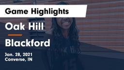 Oak Hill  vs Blackford  Game Highlights - Jan. 28, 2021