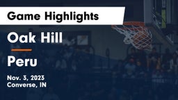 Oak Hill  vs Peru  Game Highlights - Nov. 3, 2023