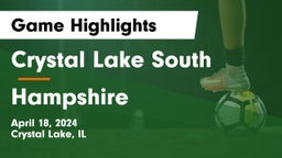 Crystal Lake South  vs Hampshire  Game Highlights - April 18, 2024