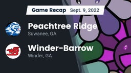 Recap: Peachtree Ridge  vs. Winder-Barrow  2022