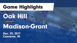 Oak Hill  vs Madison-Grant  Game Highlights - Dec. 23, 2017
