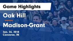 Oak Hill  vs Madison-Grant  Game Highlights - Jan. 26, 2018
