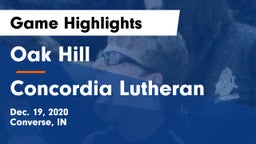 Oak Hill  vs Concordia Lutheran  Game Highlights - Dec. 19, 2020