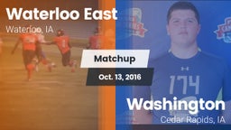 Matchup: Waterloo East High vs. Washington  2016