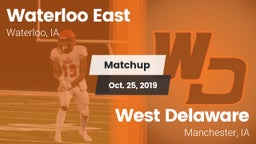 Matchup: Waterloo East High vs. West Delaware  2019