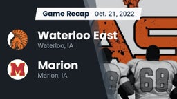 Recap: Waterloo East  vs. Marion  2022