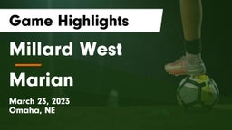 Millard West  vs Marian  Game Highlights - March 23, 2023