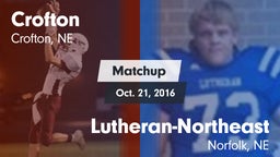 Matchup: Crofton  vs. Lutheran-Northeast  2016