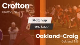 Matchup: Crofton  vs. Oakland-Craig  2017