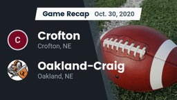 Recap: Crofton  vs. Oakland-Craig  2020