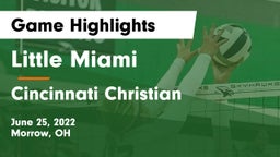 Little Miami  vs Cincinnati Christian  Game Highlights - June 25, 2022
