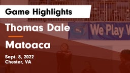 Thomas Dale  vs Matoaca Game Highlights - Sept. 8, 2022