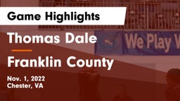 Thomas Dale  vs Franklin County Game Highlights - Nov. 1, 2022