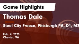 Thomas Dale  vs Steel City Freeze, Pittsburgh PA, D1, M2, Yorktown 16 White Game Highlights - Feb. 4, 2023