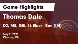 Thomas Dale  vs D2, M3, GSL 16 Elect - Ben (IM) Game Highlights - July 2, 2023