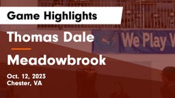 Thomas Dale  vs Meadowbrook  Game Highlights - Oct. 12, 2023