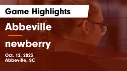 Abbeville  vs newberry  Game Highlights - Oct. 12, 2023