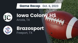 Recap: Iowa Colony HS vs. Brazosport  2023