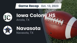 Recap: Iowa Colony HS vs. Navasota  2023