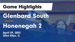 Glenbard South  vs Honenegah 2 Game Highlights - April 29, 2023