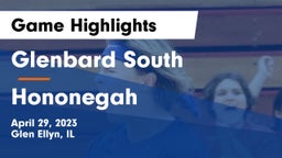 Glenbard South  vs Hononegah  Game Highlights - April 29, 2023