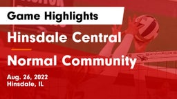 Hinsdale Central  vs Normal Community  Game Highlights - Aug. 26, 2022